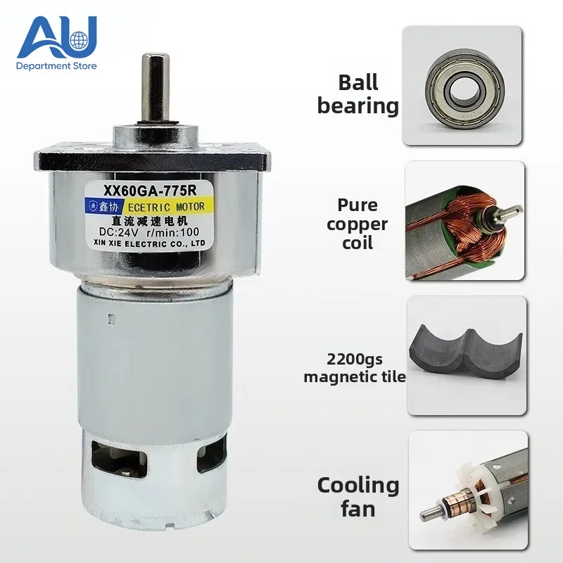 60GA775 DC Deceleration Motor 12V24V Micro Low-speed Motor with Adjustable Speed and High Torque Motor