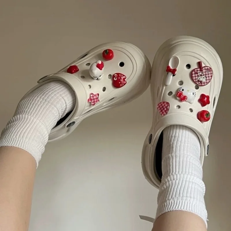 11PCS Sanrio Hello Kitty Cute Cartoon Shoe Buckle Perfect Accessory for Women and Girls, Ideal Xmas Gift Set