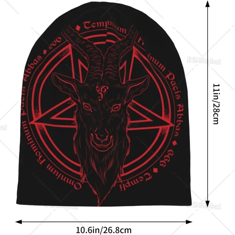 Baphomet Pagan Demon Goat Satanic Symbol Star Casual Scarf Bandana Loose Hat Stretch Headwear Beanie Hat for Men Women