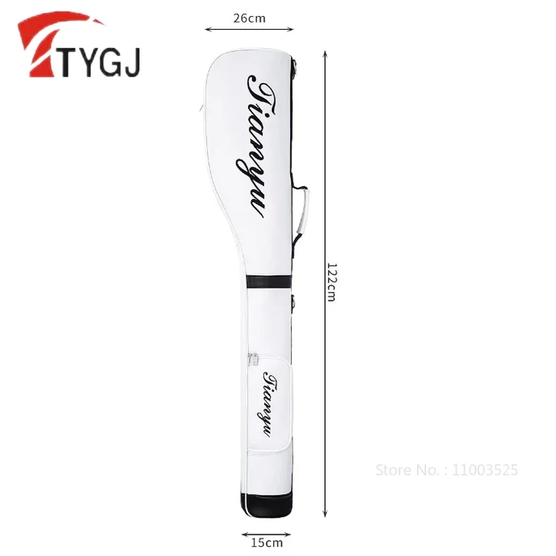TTYGJ Portable PU Lightweight Golf Gun Bag Foldable Sports Club Bag Can Put 6-7 Clubs Unisex Golf Supplies with Shoulder Belt