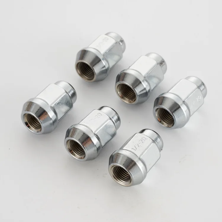 1PCS Car Chrome Wheel Lug Nuts Bulge Acorn Cone Seat Steel Racing Bolt Head Cover M14X1.5 M12x1.5 M12x1.25