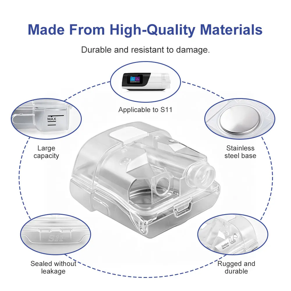 Water Chamber for AirSense 11 with CPAP Filters, 10 Packs Filters Perfect Fit and Seal Water Tank Compatible with AirCurve 11