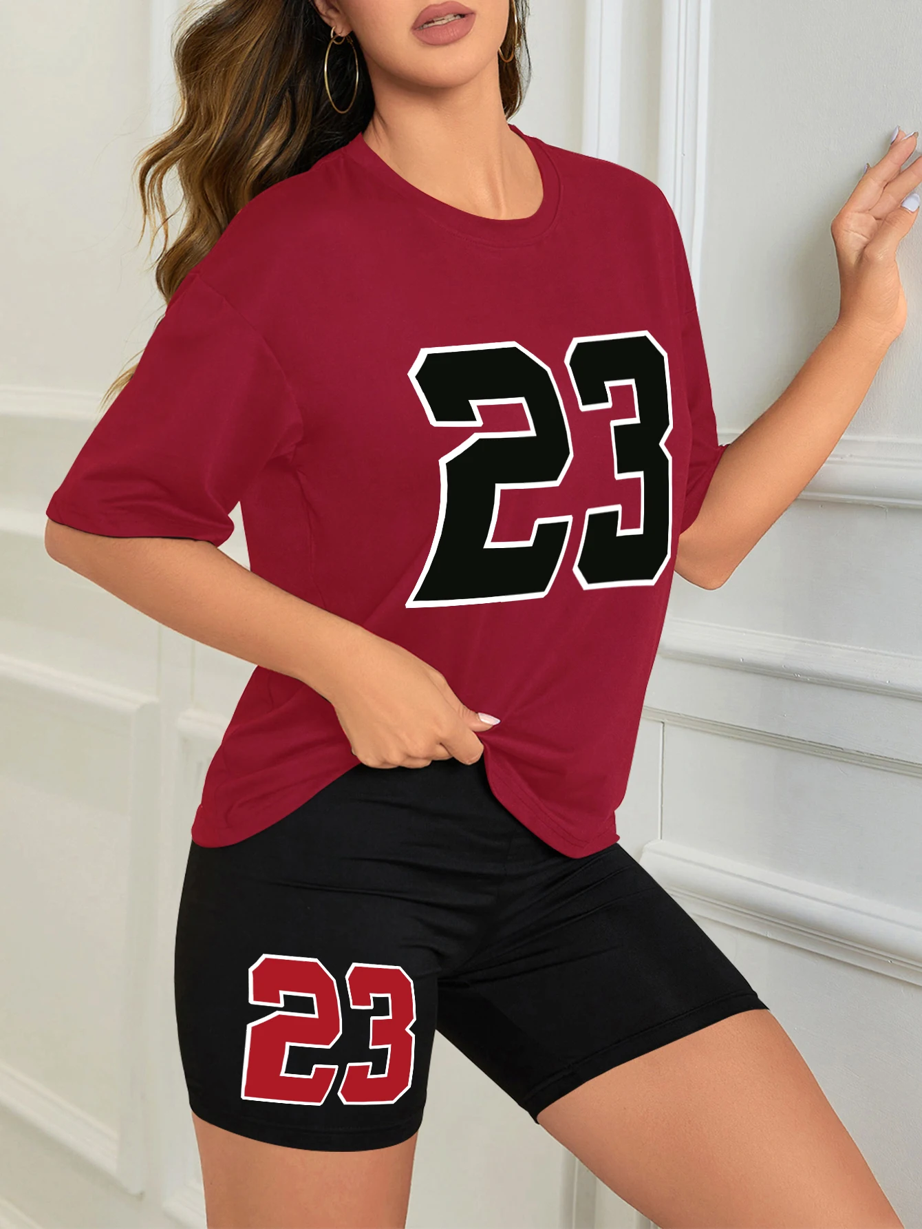 Dames Zomer Set Casual Shorts Set Sport Dames Zomer Shirt Shorts 2 Stuk Street Wear Set Dames Zomer Kleding