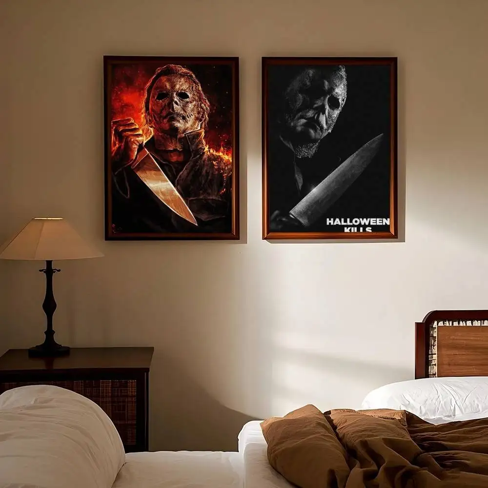 1 قطعة فيلم الرعب مايكل مايرز المشارك ذاتية اللصق الفن ورقة مقاومة للماء ملصق مقهى بار غرفة جدار ديكور #5