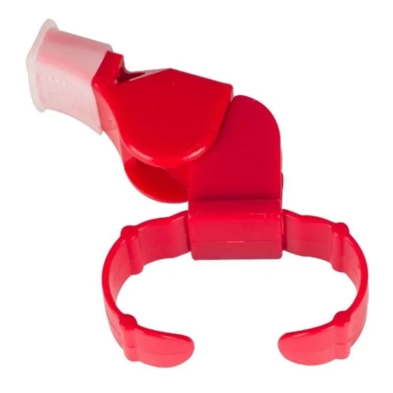 652F في الهواء الطلق عالية ديسيبل صفارة بلاستيكية التشجيع التدريب صافرة الحكم إصبع قبضة صافرة أداة متعددة الوظائف