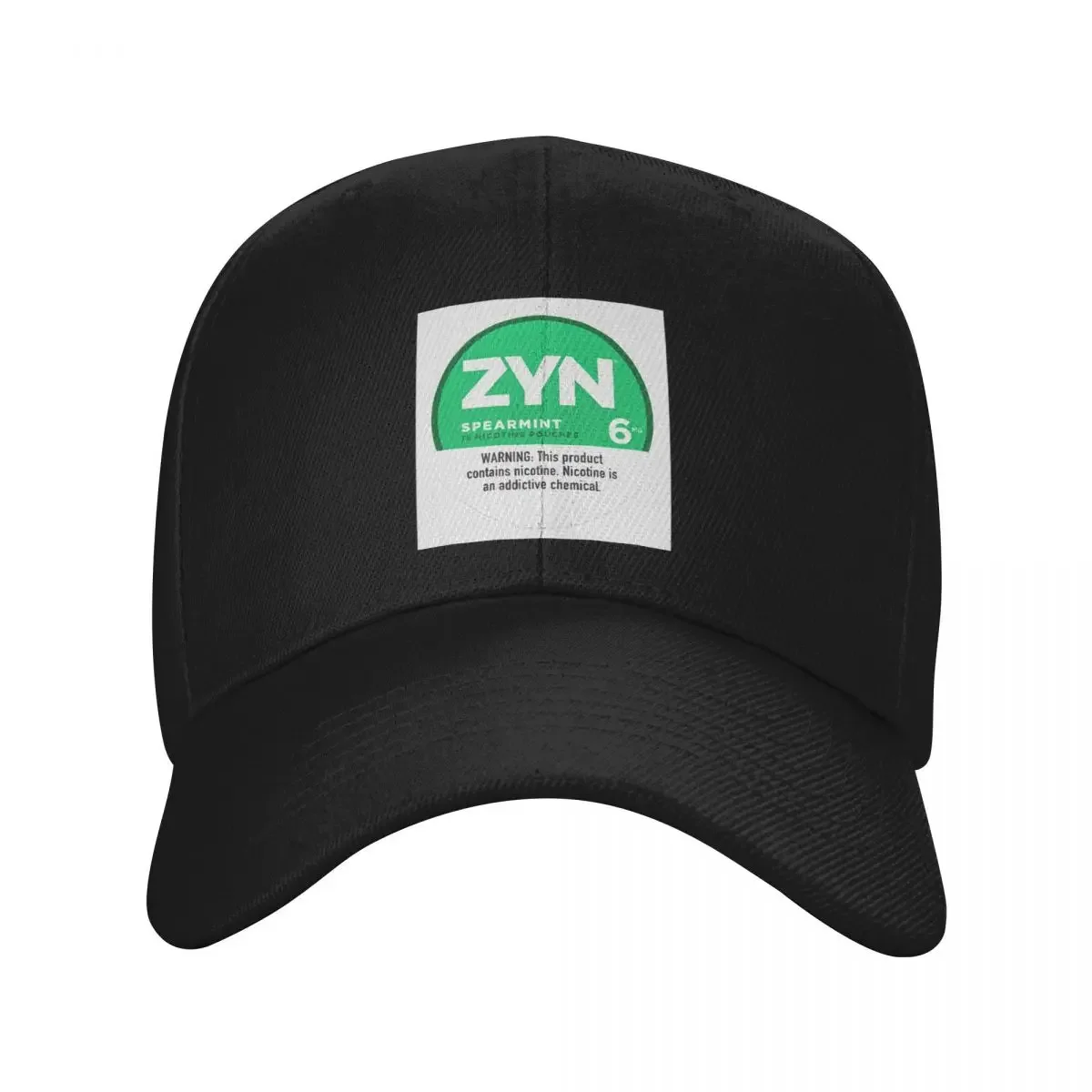 Zyn Spearmint 15 Nicotine Pouches Baseball Cap Golf Hat Icon Dropshipping Men Hats Women's