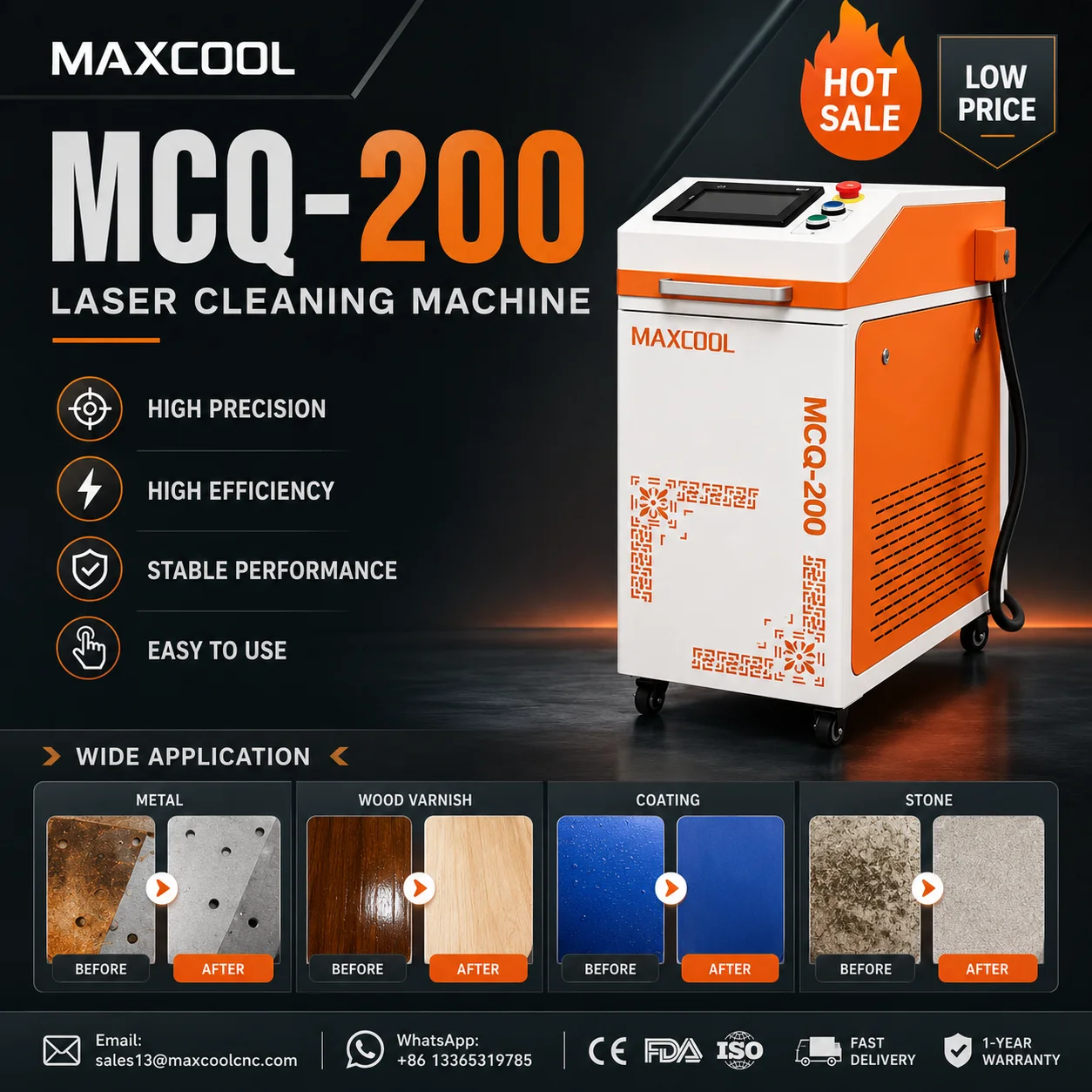 Pulse Laser Cleaner Bronze Wood Handicrafts Surface Cleaning Renovation 200w 300w 500w Laser Rust Oil Cleaning Machine