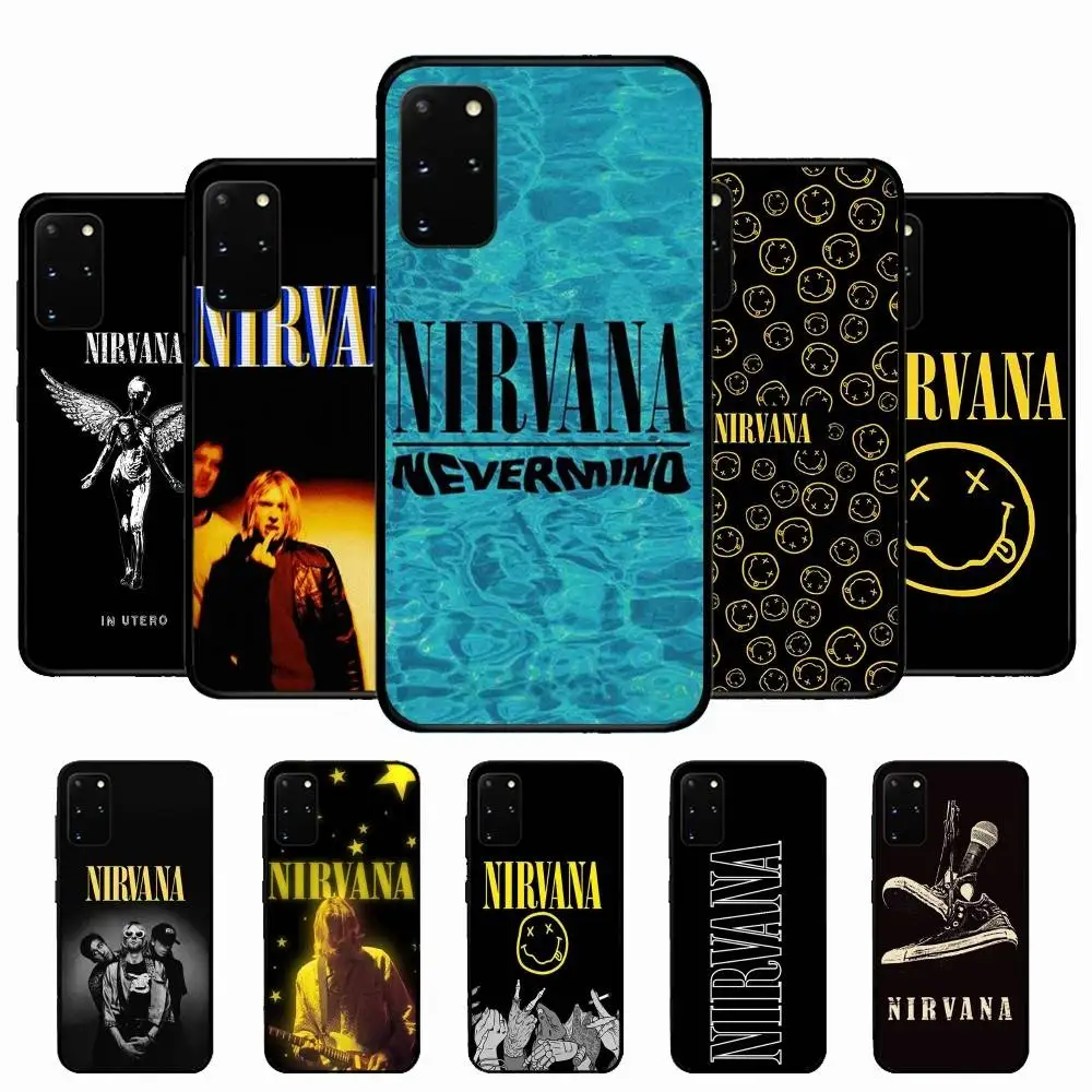 Funda de teléfono N-Nirvana Rock Band para Samsung S 24 Fe 25 Ultra Plus 20 Lite 21 30 22 23 24 22 Ultra 5G Fundas