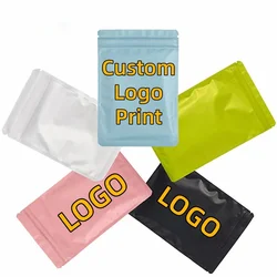 200pcs Frosted Aluminum Foil Flat Ziplock Bags Resealable Food Snack Powder Salt Corn Tea Gifts Heat Sealing Packaging Pouches