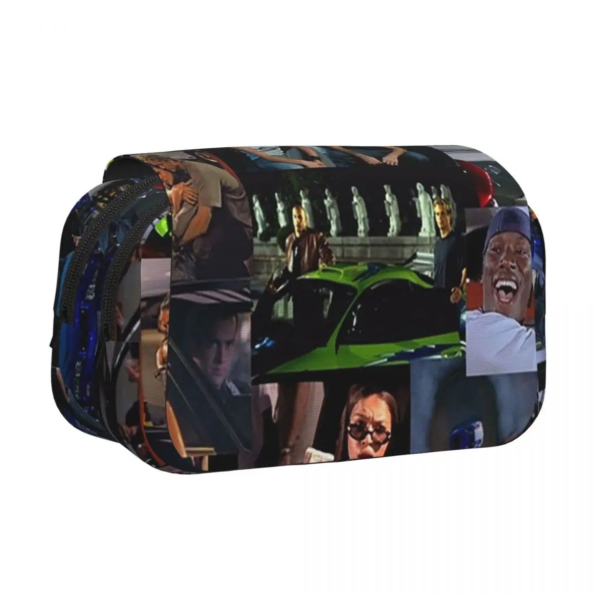 

Коллажный пенал «Форсаж» из жесткой кожи, большой вместительный пенал-коробка для ручек и карандашей для мальчиков и девочек в школу