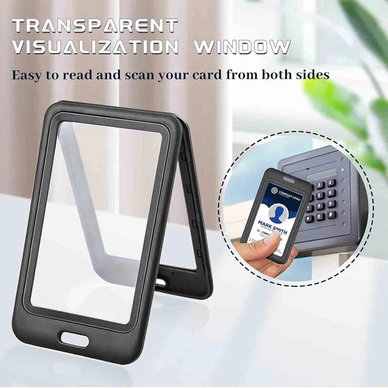 غطاء بطاقة الموضة النساء الرجال العمل اسم بطاقة شفافة حاملي أوراق الاعتماد الأعمال العمل بطاقة الهوية شارة الحبل حامل أكياس #1