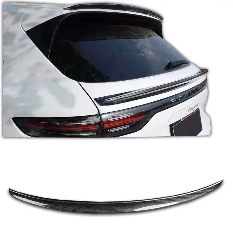 Spoiler nero ala per Porsche Cayenne 2018-2023 Spoiler Top Wings Black Lip Body Kit Splitter Trunk Trim Affix Stick