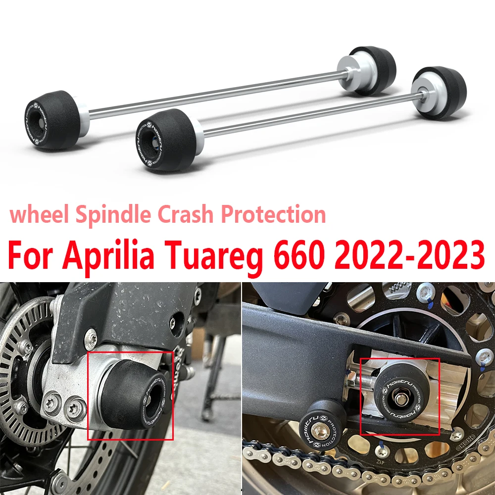 

For Aprilia Tuareg 660 2022-2023 Motorcycle Front Rear wheel Spindle Crash Protection Front Rear Axle Fork Crash Slider