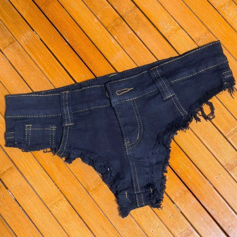 Spice Girl Low Waist Jeans Super Shorts New Summer Women's Ripped Rough Edge Denim Shorts Sexy Hot Pants