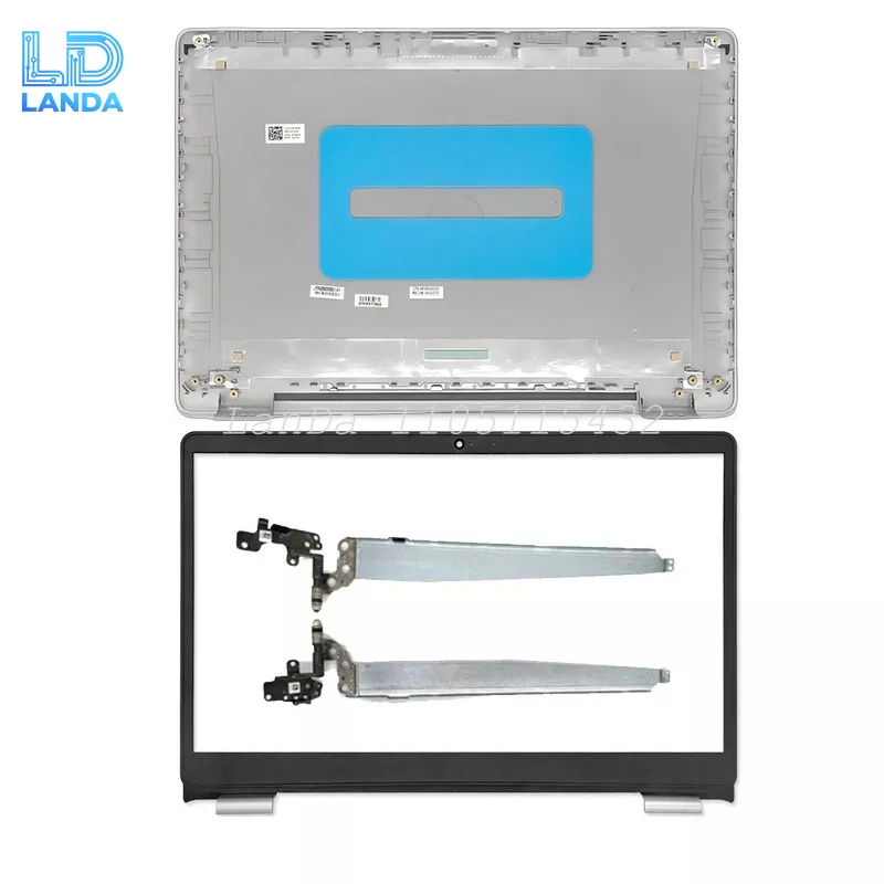 

New For Dell Inspiron 15 5000 5593 Silver LCD Back Cover Top Case+Front Bezel+Hinges