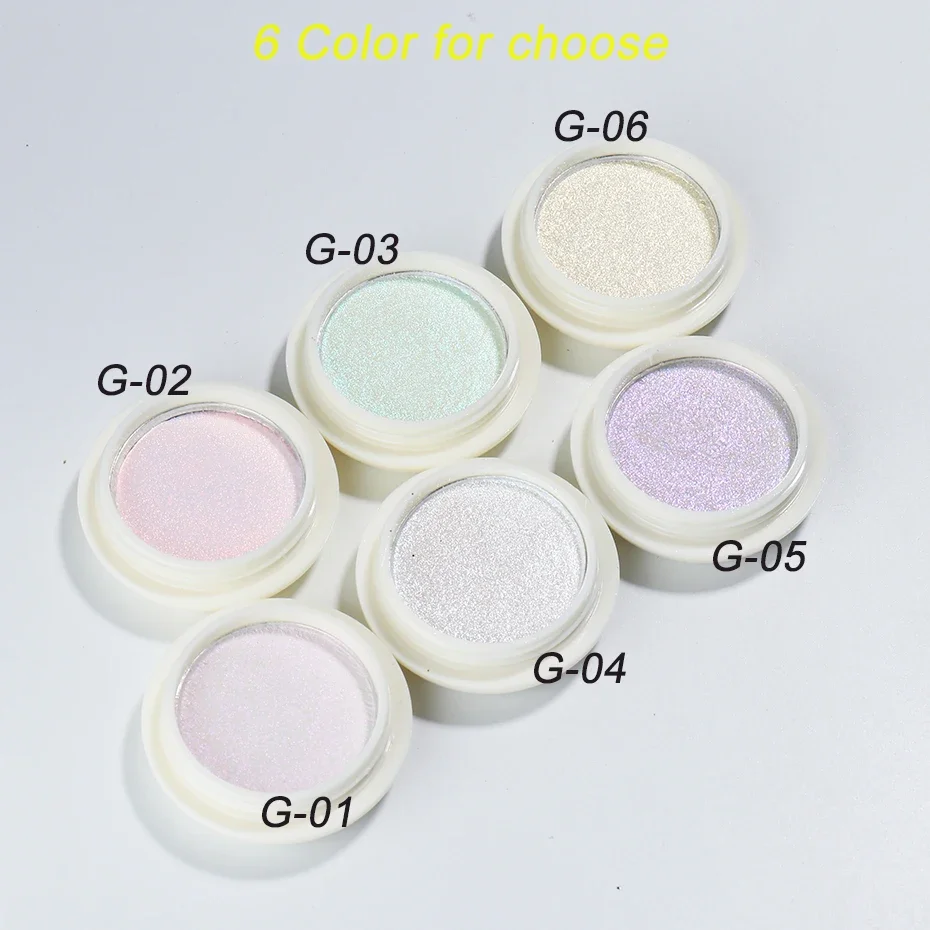 Solid Aurora Shell Nail Powder Pigment Blue Purple Mermaid Glitter Dust Holographic Manicure Nail Art Decoration