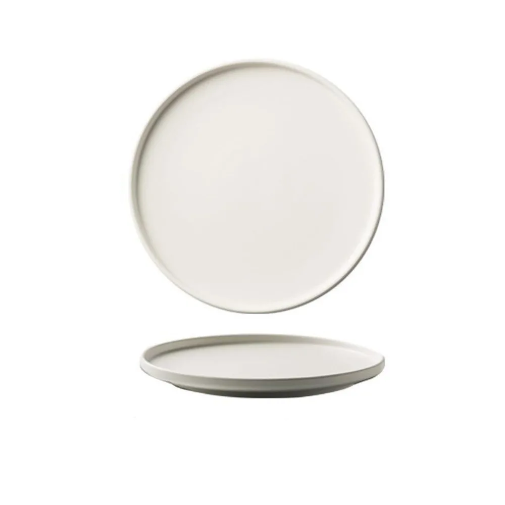 

Kitchen Organizer Ceramic Steak Plate Flat Reusable Western Dish Durable Creative Dessert Tray Commercial