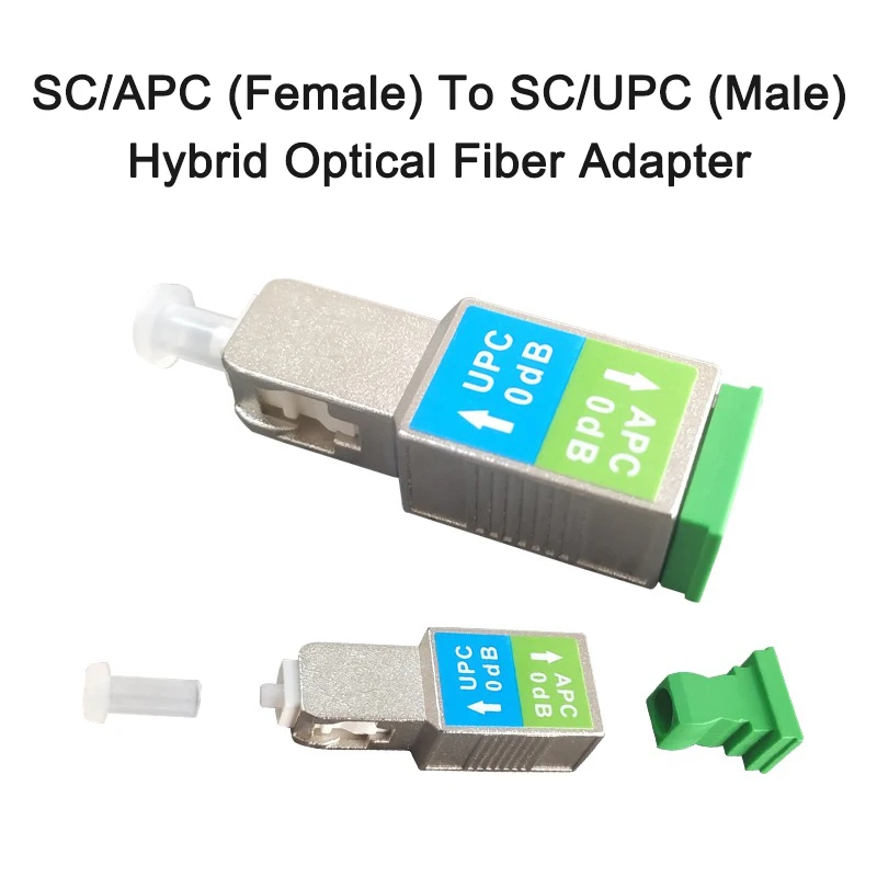 

FTTH Fiber Optic Connector SC/APC Female to SC/UPC Male Hybrid Fiber Optical Adapter Flange Coupler Single-mode Simplex SC/LC