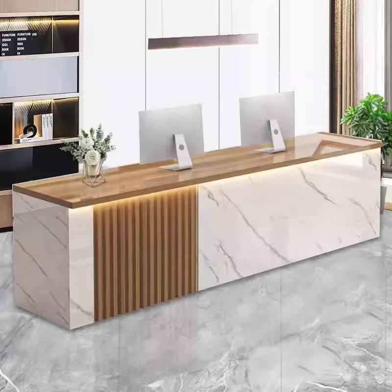 

Clothing Store Beauty Salon Barber Shop Counter Bar Reception Desk Simple Modern Cashier Chinese Company Front Desk