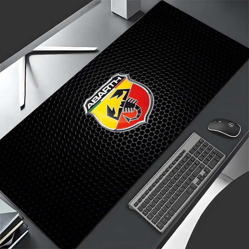 Abarths Fiat Racing car Mouse Pad Cartoon Lockedge Large Gaming Pad Computer Gamer Keyboard Mat Desk Mousepad PC Desk Pad