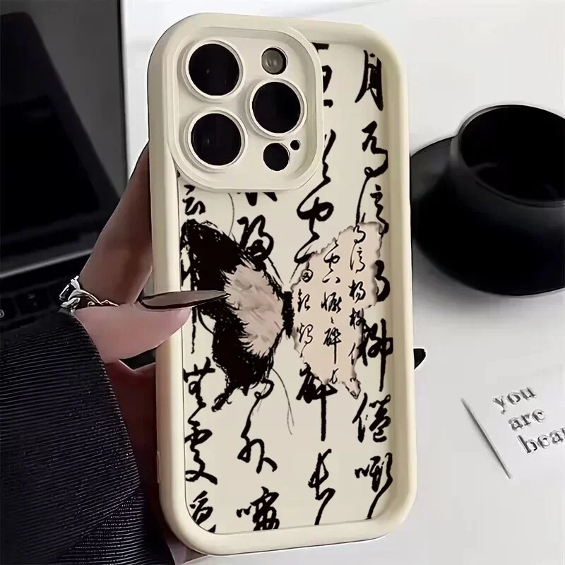 Art Font Butterfly Creative Phone Case for IPhone 15 14 13 11 12 Pro Max 7 8 Plus X XS Max XR SE2 15 Pro Shockproof Back Cover