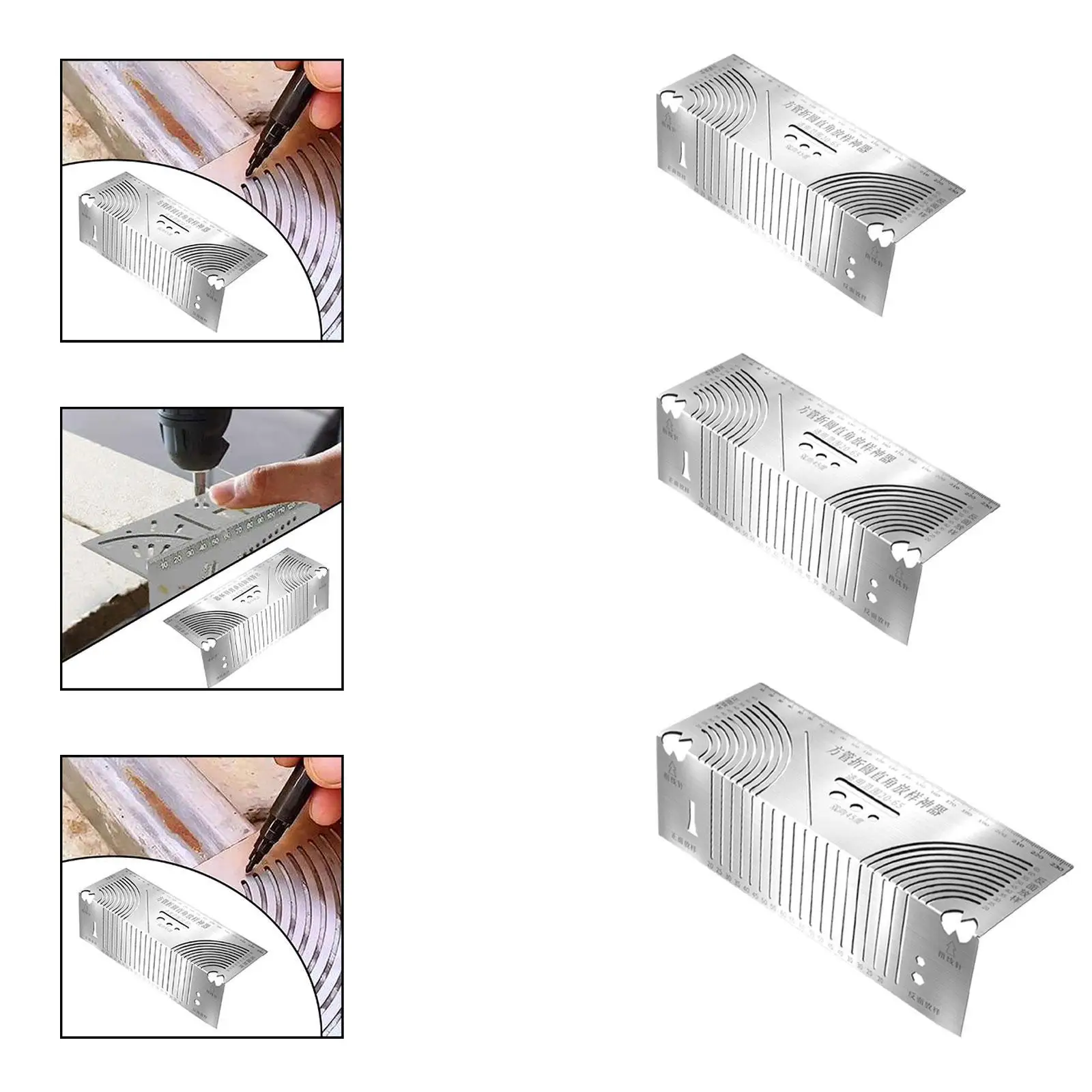 Outil d'angle et de marquage pour professionnels, menuiserie métallisée