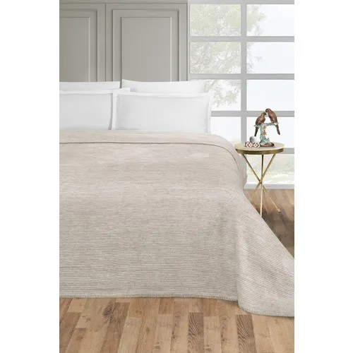 Pierre Cardin Helen Beige Double Cotton Blanket