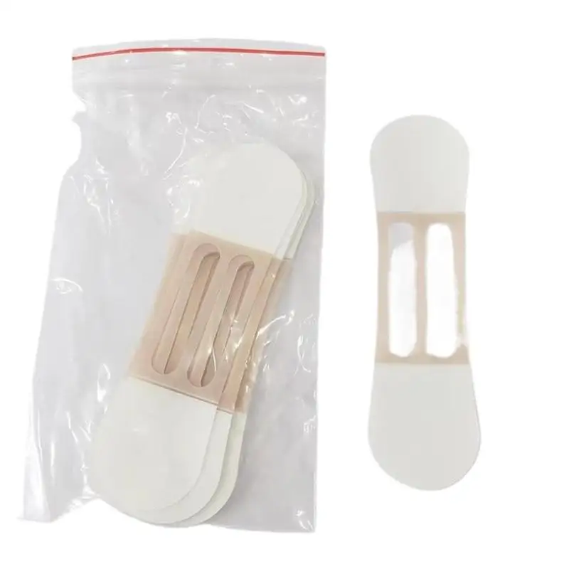 10Pcs 방수 탄성 보이지 않는 목 리프팅 패치 페이딩 목 주름 접착 스티커 페이스 리프트 테이프 탄성 밴드