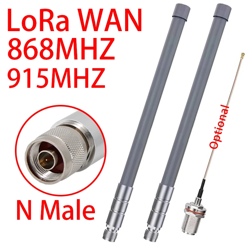 

LoRa 868MHz 915MHz Antenna Meshtastic Helium Hotspot Outdoor N Male Omni Fiberglass Long-distance Receiving Antennas GIZONT