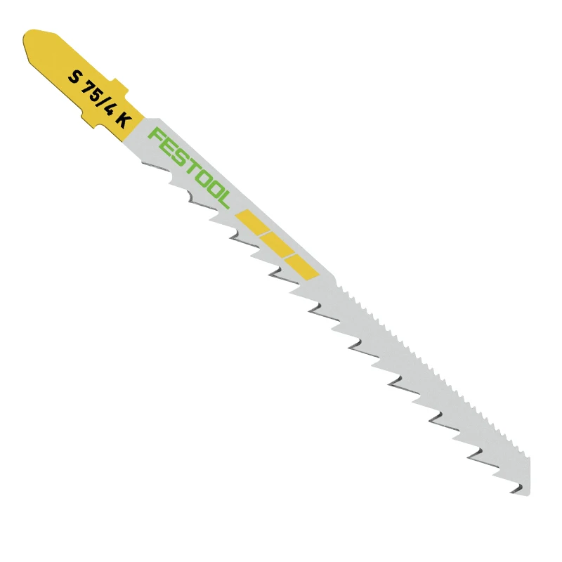 FESTOOL 204265 Jigsaw Blade S 75/4 K/5 Curve Cuts Wood 5-Piece Double Tooth Guidance Multifunctional Cuts Tool Accessories