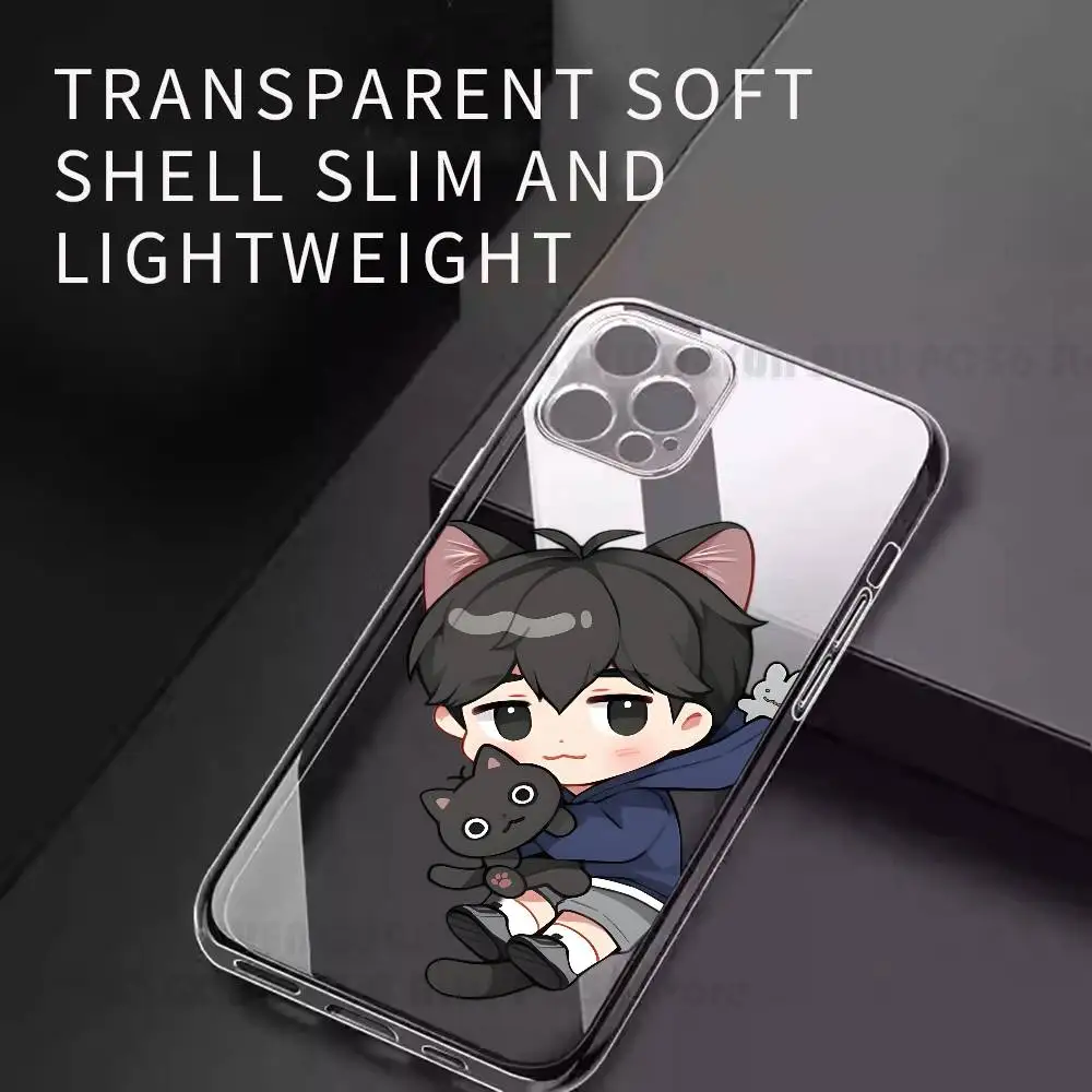 

Kawaii Boy Phone Case For iPhone 17 16 15 14 13 12 11 Pro Max Mini Plus Antislip Shockproof Hard