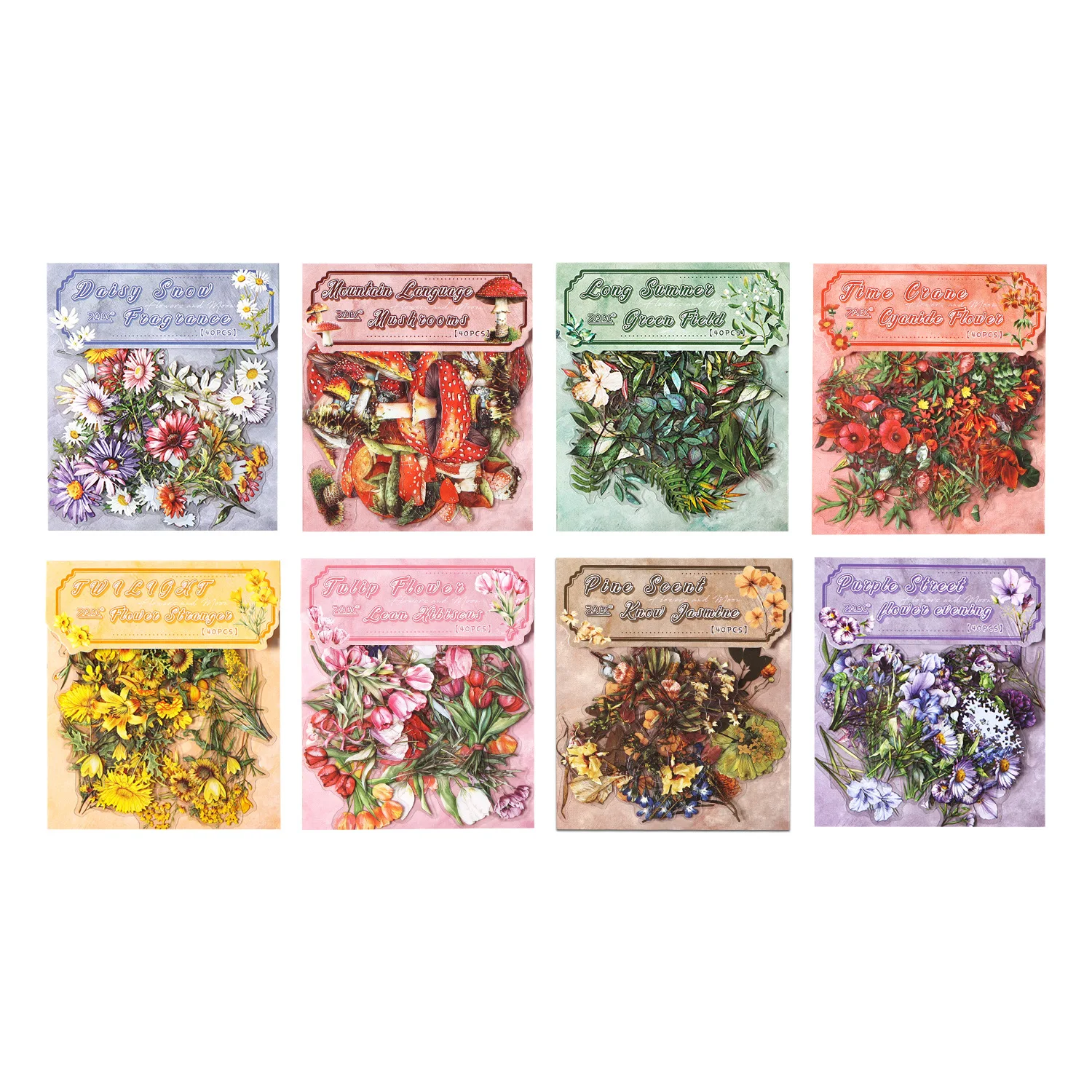 

24 комплекта кавайных канцелярских наклеек «Мечта в середине цветения цветов», мусорный журнал, планировщик, декоративная наклейка для скрапбукинга