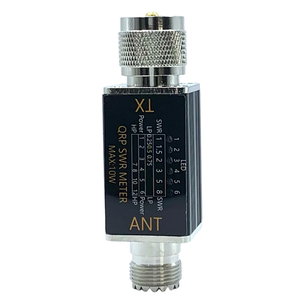 1- 30mhz 10W 6 LED SWR Meter Mini Power & SWR Meter No Batteries Required Shortwave Standing Waves Indicator Portable SWR Meter