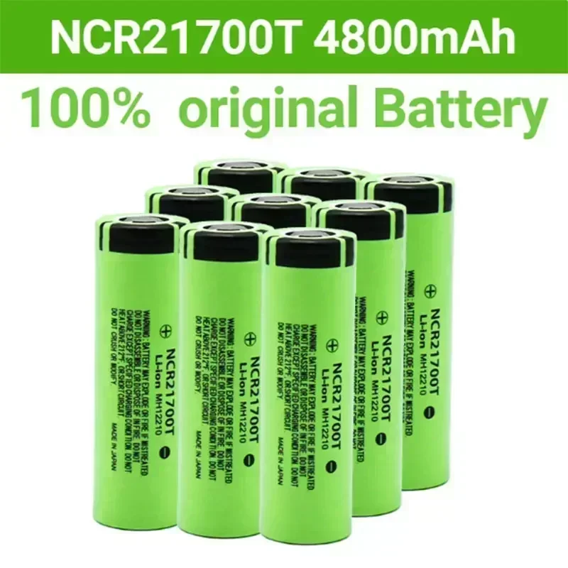 

21700 NCR21700T Lithium Rechargeable Battery 4800mAh 3.7 V 40A High-discharge Battery High-drain Li-ion Battery