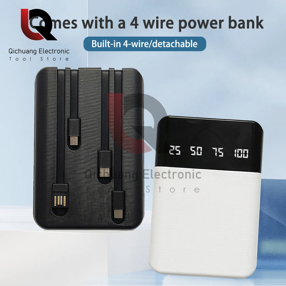 4*18650/18700/20700/21700 Obudowa baterii Power Bank Obudowa 4-gniazda Skrzynki do przechowywania baterii Uchwyt USB/Micro/TYPE-C/Dla iPhone