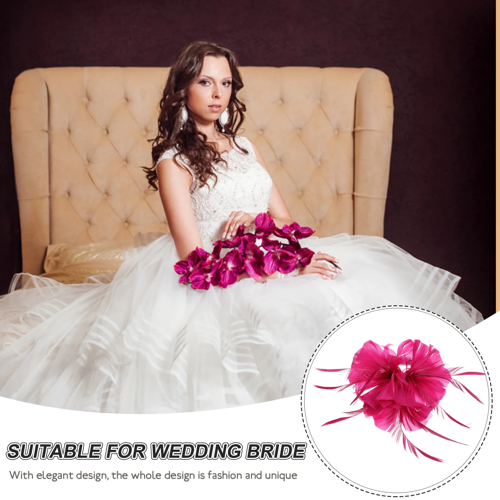 

1 шт., боковой зажим для волос, прочный, стильный, элегантный, для свадьбы, выпускного вечера, банкета, аксессуар, заколка для головного убора, заколка для волос подружки невесты, лен