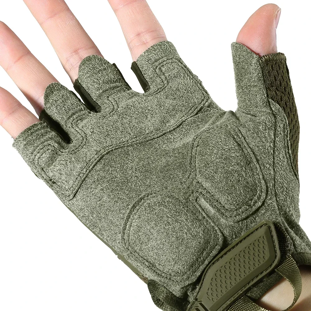 Fingerless Glove Half Finger Gloves Breathable Tactical Mittens SWAT Airsoft Bicycle Outdoor Shooting Hiking Driving Men New