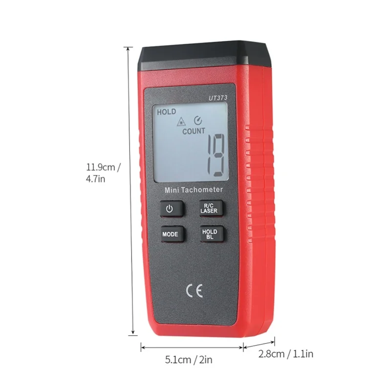 UNI-T UT373 Handheld LCD Digital Tachometer Speedometer Tach Meter Measuring Rang 0 ~ 99999 COUNT