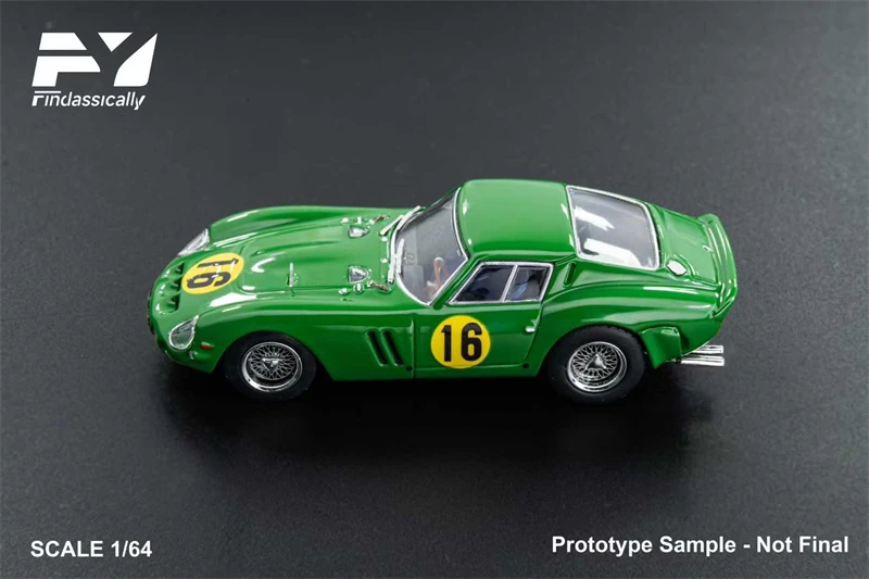 Findclassically 1:64 250 GTO Goodwood David Piper # Chasis 4491GT/Hill # 4399GT Limited250 Modelo Coleccionable de Vehículo de Aleación