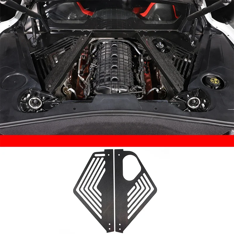 

For Chevrolet Corvette C8 Stingray Z51 Z06 2020-23 Car Engine Bay Cover Decorative Panel Real Carbon Fiber Interior Accessories