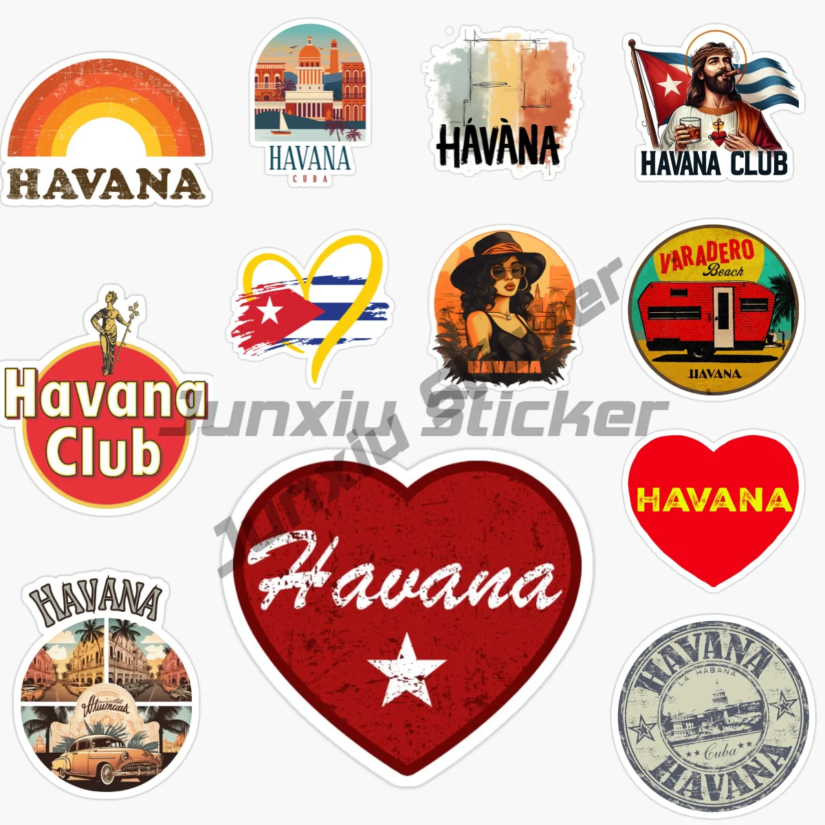 

HAVANNA CUBA Vinyl Sticker Waterproof Decal Motocross Racing Laptop Helmet Trunk Car Sticker Car Accessories Decor Decals