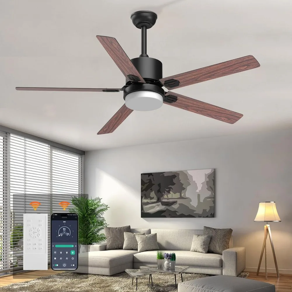 

HAOYUNMA Outdoor Ceiling Fans Lights with Remote: Inch Fan for Bedroom LED Dimmable Ceiling Fans with Lights