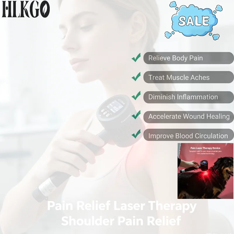 Advanced B Cure Laser Therapy Device 1295mW 808nm, Medical Infrared for Spondylosis Arthritis Nerve Pain Treatment, Portable