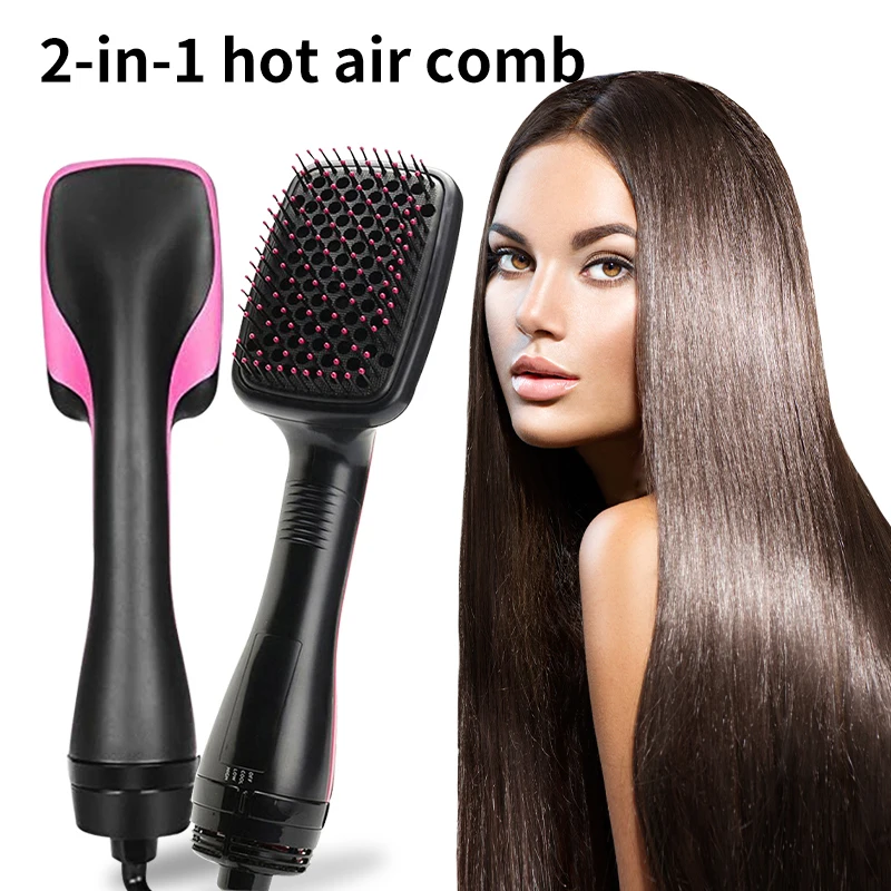 Professional electric comb one-step hot air brush multi-function 2-in-1 negative ion straight hair comb