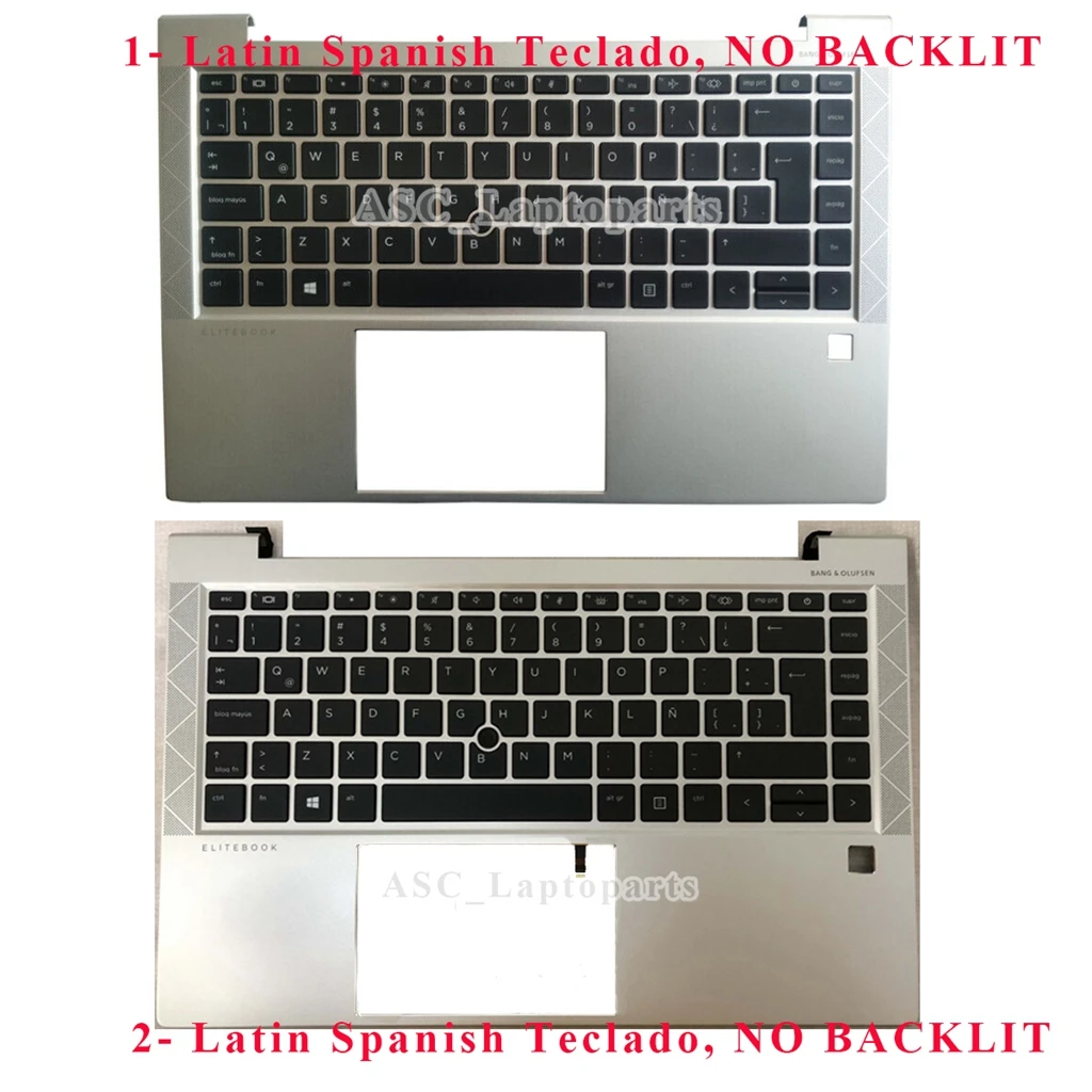 새로운 라틴 스페인어 Español Teclado/프랑스 Claiver AZERTY 키보드, HP ELITEBOOK 745 G7 745 G8 840 G7 840 G8 손목 받침대 포함