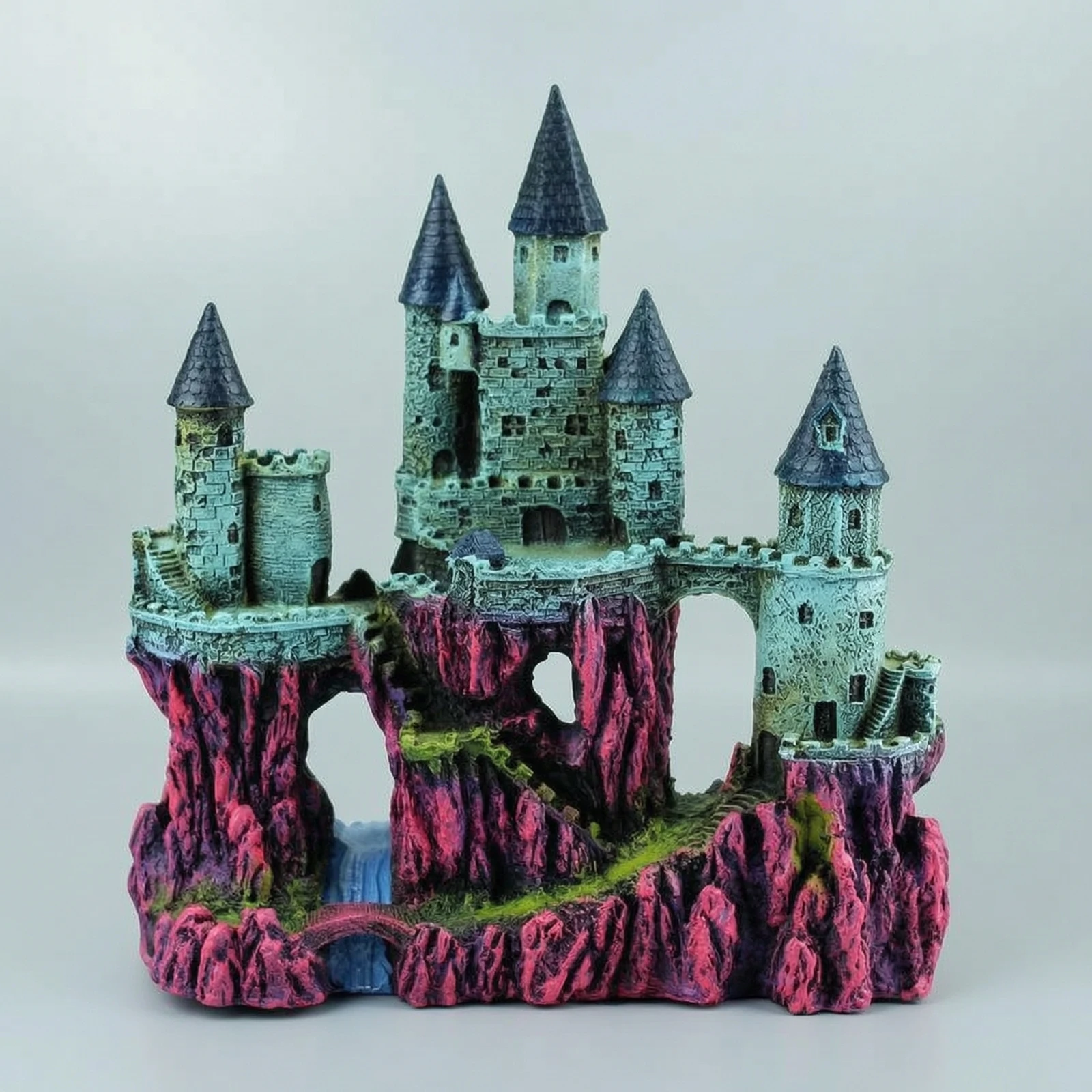 Resin Castle Decoration Realistic Aquarium Castle Non Easy to Clean for Aquascaping