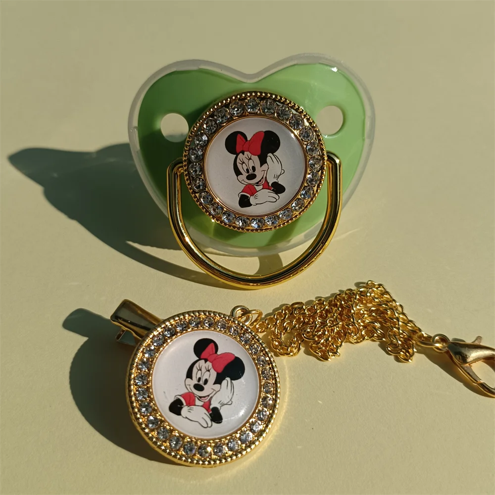 [1 conjunto] rei leão mickey minnie mouse imagem do bebê mamilo mordedor bpa livre dentição do bebê acalmar mamilos de borracha para crianças bebês