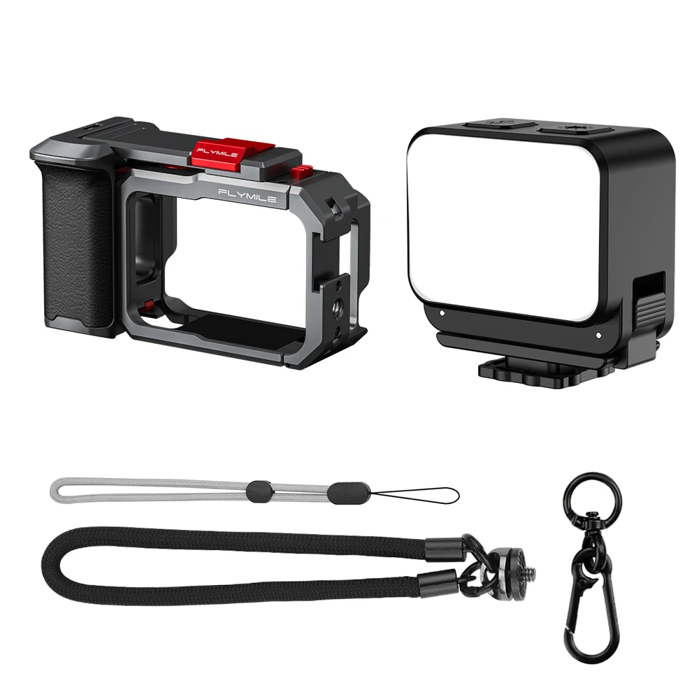 Flymile Handle Grip Kit Metal Cage for Insta360 GO UItra Street Photography Grip Expansion Adapter Vlgo Video Accessories image 3