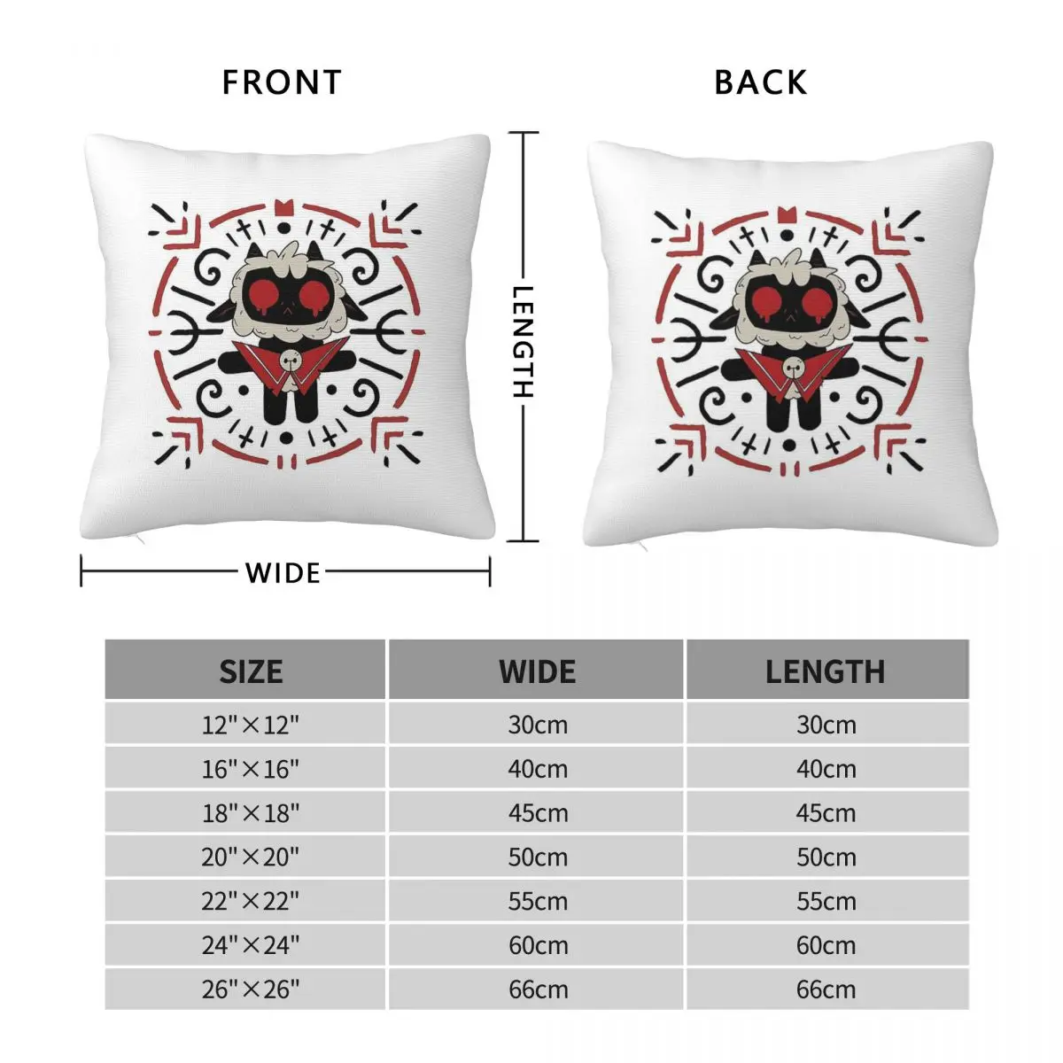 Cult Of The Lamb Demonic Summoning Circle Square Pillowcase Polyester Linen Velvet Creative Zip Pillow Car Cushion Cover 18