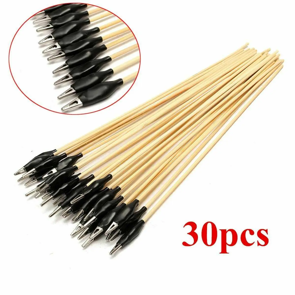 30pcs Alligator Clip Stick DIY Electrical Clamp Airbrush Spray Tool Parts Holder Color Clip Stand Model Painting Sticks